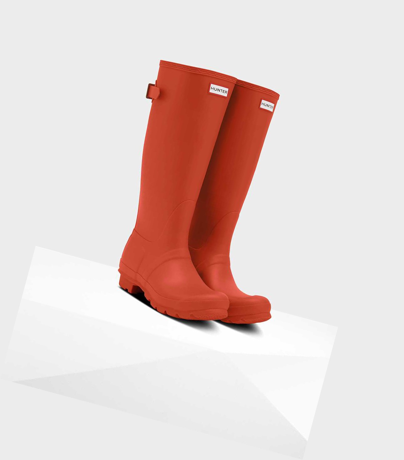 Stivali Alti Donna Hunter Original Alti Back Wellington Adjustable Rosse | VIAHXF-149