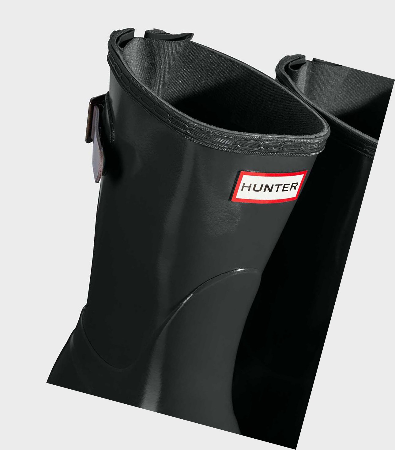 Stivali Corti Donna Hunter Original Corta Back Gloss Wellington Adjustable Verdi | SRUQFX-483