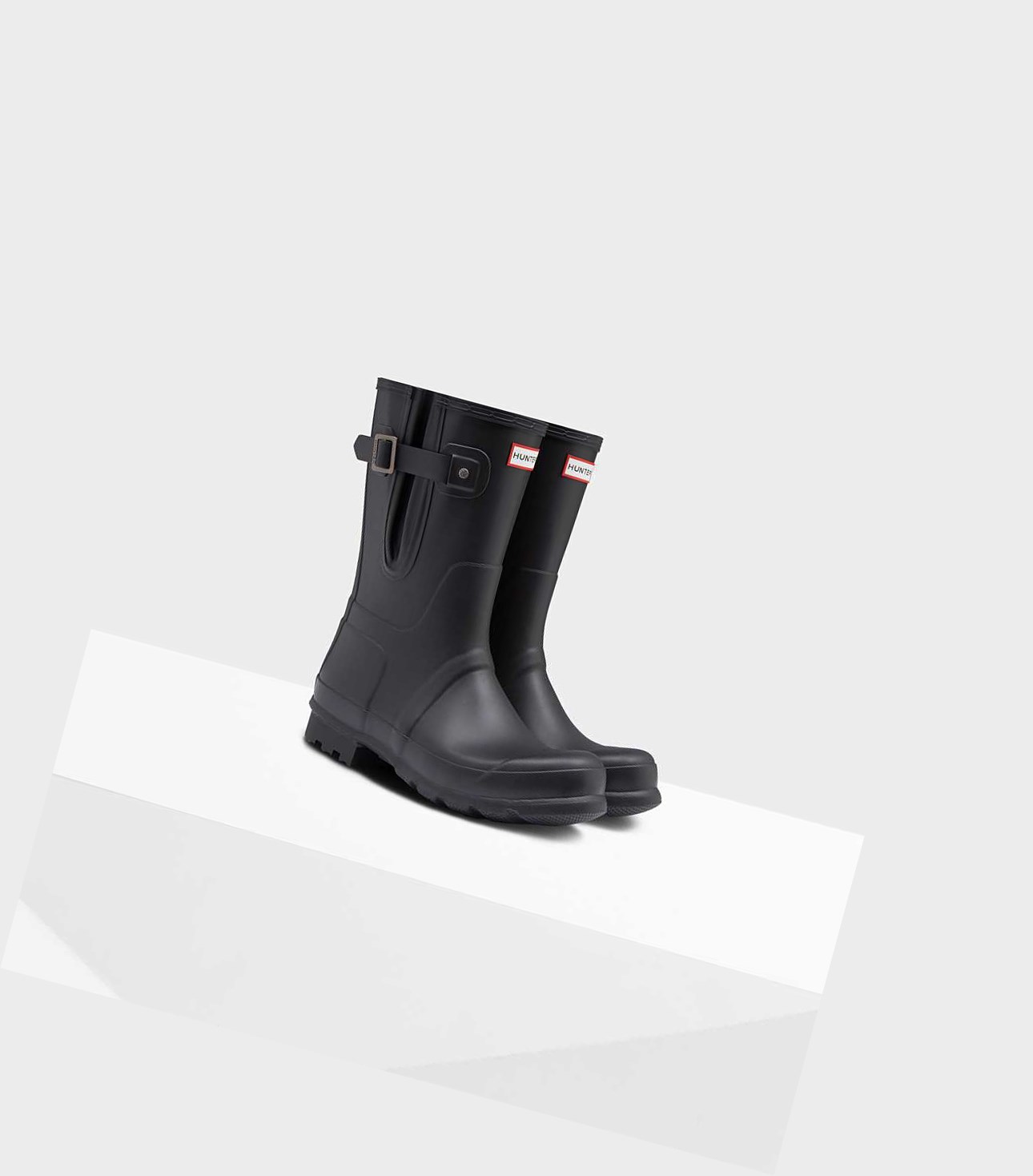 Stivali Corti Uomo Hunter Original Side Adjustable Wellington Nere | TDAYFK-640
