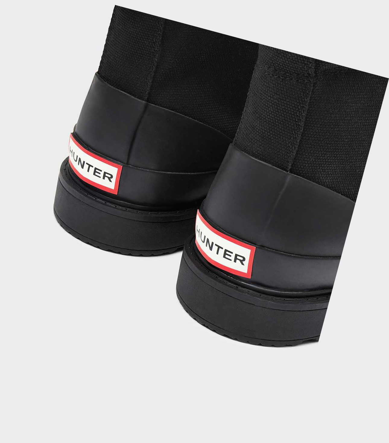 Stivali Corti Uomo Hunter Original Tela Pizzo-up Derby Wellington Nere | QITREP-687